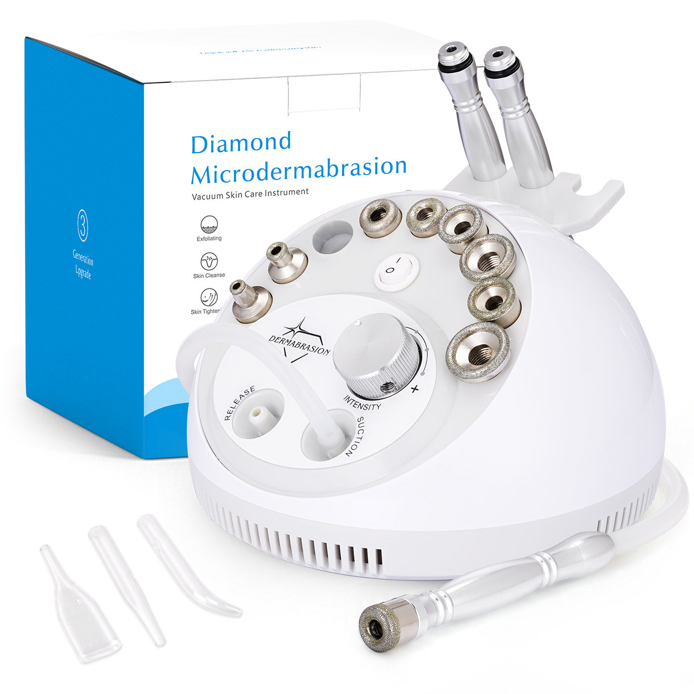 Mieauty Diamond Microdermabrasion Machine Facial Peel, Vacuum Suction, Portable Home Skincare Tool Suitable for All Skin Types, Professional Grade Results Rejuvenate Your Skin