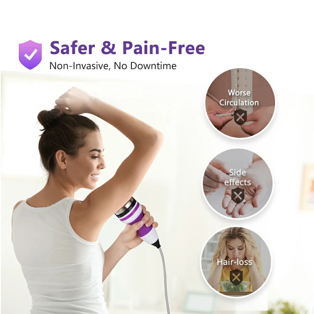 Ouwald 3 in 1 Cavitation Body Beauty Machine Home Use Spa Skin Care Tool Neck Arm Waist Thigh