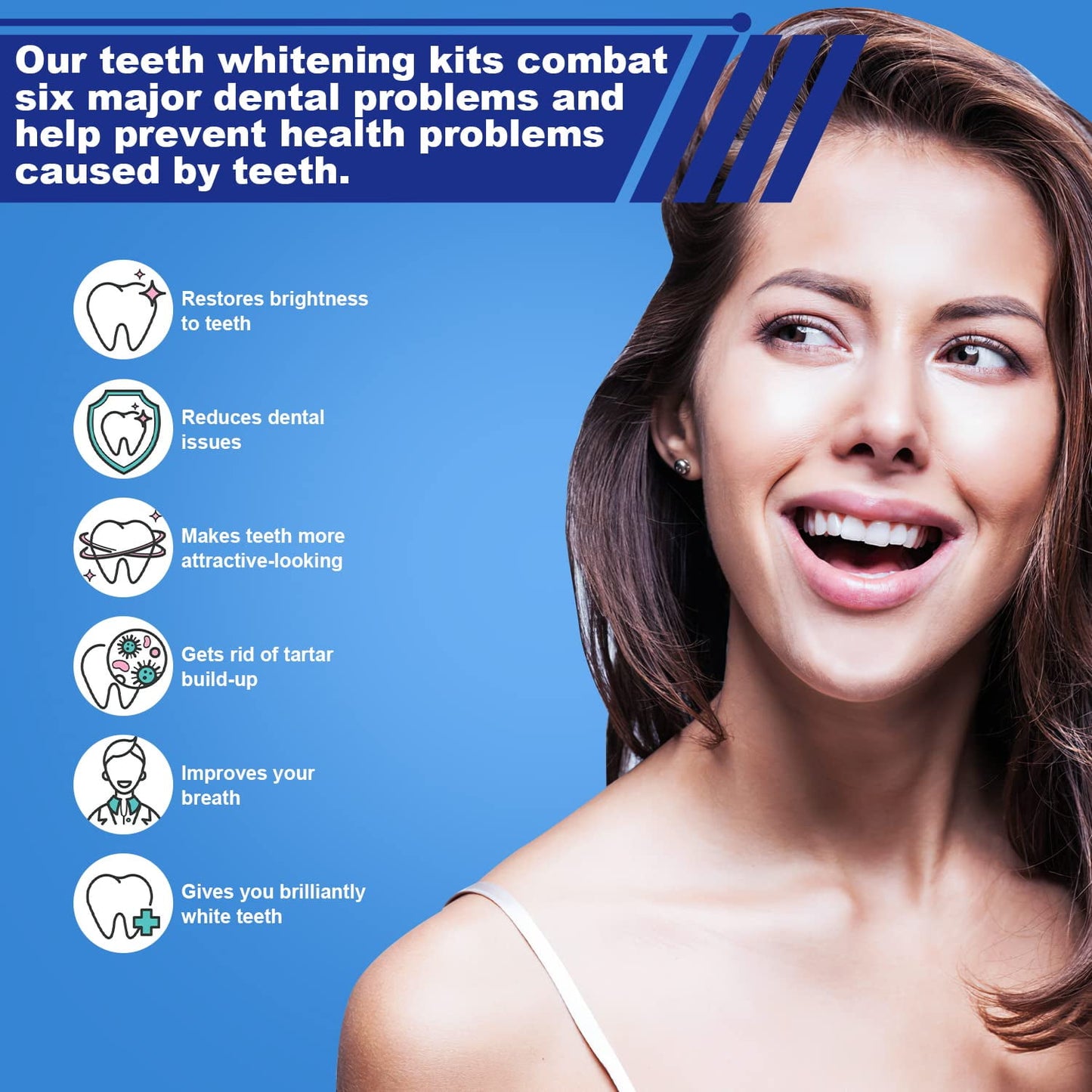 Teeth Whitening Kit with Light, Professional Teeth Whitener with 3 Whitening Gel, Mouth Tray, 15 Minutes Effective Home Tooth Whitening(Battery not included)