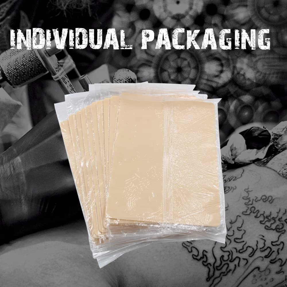 Blank Tattoo Practice Skin, Suerbeaty 10pcs 8x6in Practice Skin Tattoo Skin Practice Sheet for Beginners and Experienced Artists (Rubber Type)