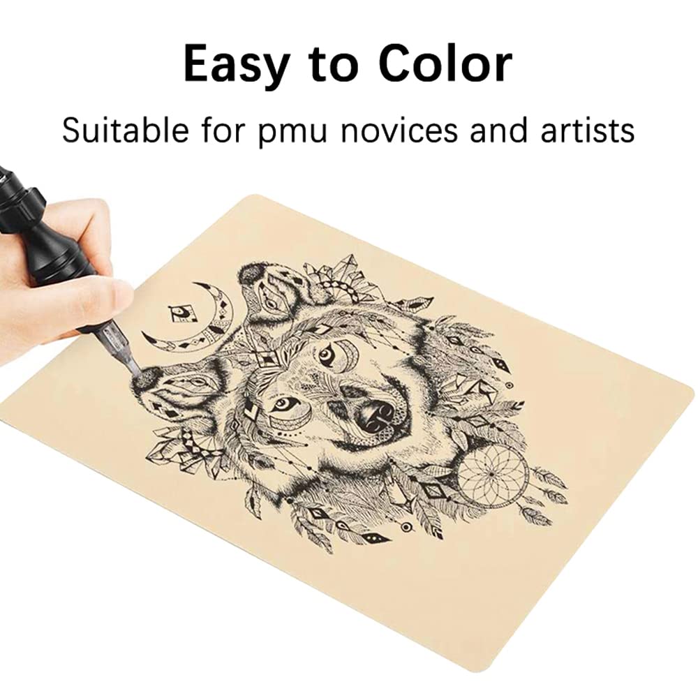 Blank Tattoo Practice Skin, Suerbeaty 10pcs 8x6in Practice Skin Tattoo Skin Practice Sheet for Beginners and Experienced Artists (Rubber Type)