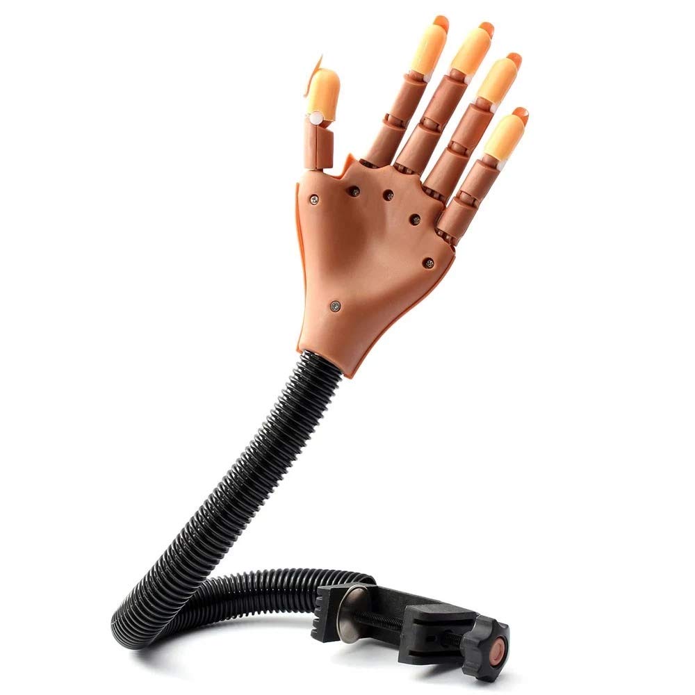 Upgrade Practice Hand for Acrylic Nails, Flexible Moveable Fake Hands, Manicure Trainng Hand Nail Kit for Beginners, Movable Nailfor Nail Manicure, Best Manicure DIY Print Practice Tool