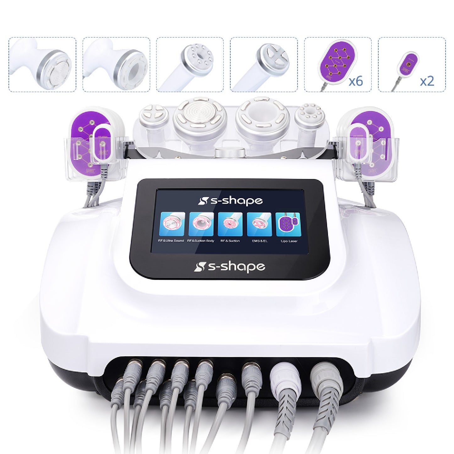 S-Shope 6 in 1 Slimming Body Massage Machine Cavitation Multipolar RF Weight Loss Skin Tighten Cellulite Elimination Massage
