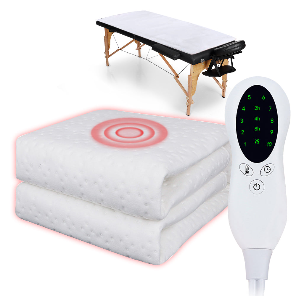 OUWALD Massage Table Warmer Heating Pad Pro SPA Massage Bed Heat Blanket with 10 Heat Settings & Digital Timer, Massage Table Heated Pad Overheat Protection, Homeuse Electric Heat Pad, 60" x 32"
