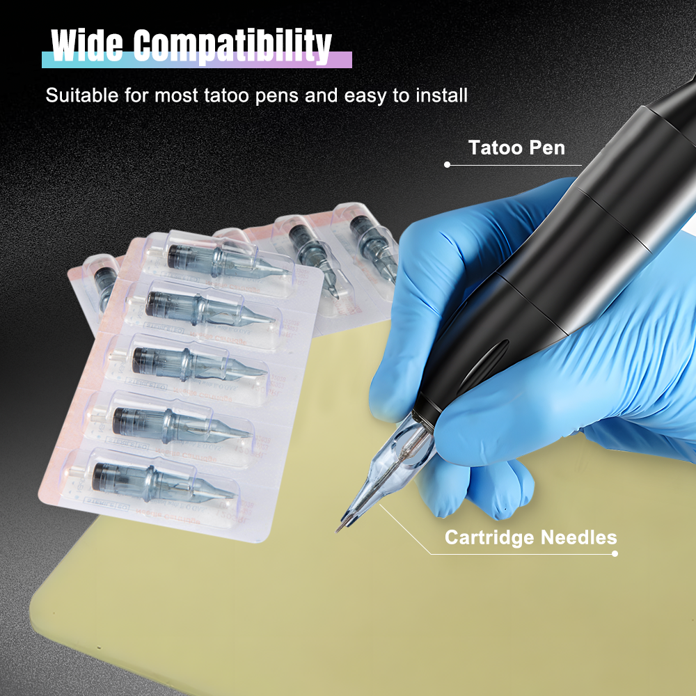 Mieauty 20Pcs Disposable Cartridges Round Liner Tips Mix 3RL 5RL 7RL 9RL for (20pcs #12 Standard RL)