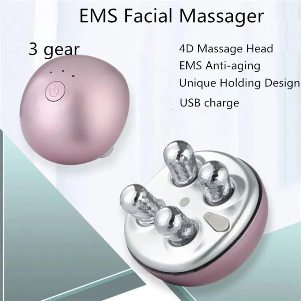MultiFunctional Electric Face Massager Rotate Roller 4D Tightening Microcurrent Face Lift, Wrinkle Remover, Anti-Aging, Skin Care Massage EMS Beauty Devices