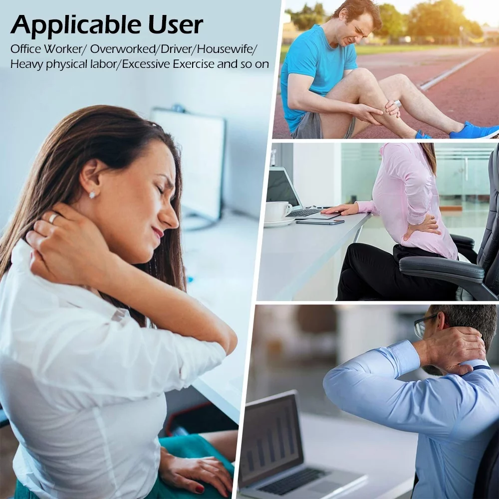 Mieauty TENS Unit Muscle Stimulator Dual Channel Electrical Massager Pulse Muscle Stimulator for Back Neck Pain Muscle Therapy