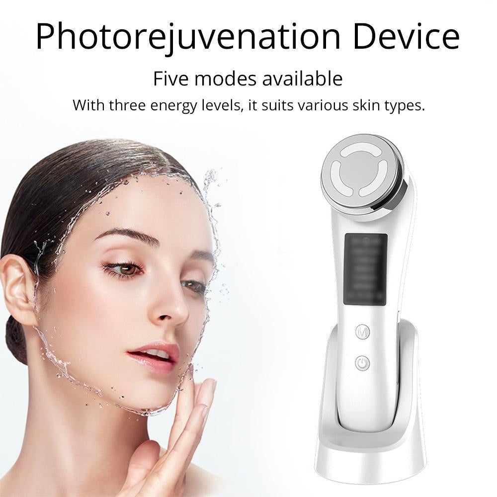 Face Lifting Device EMS Skin Rejuvenation Radio Frequency Womens Skin Care Wrinkle Removal Anti-Aging Beauty Massager 5 Modes Light Therapy Beauty Device
