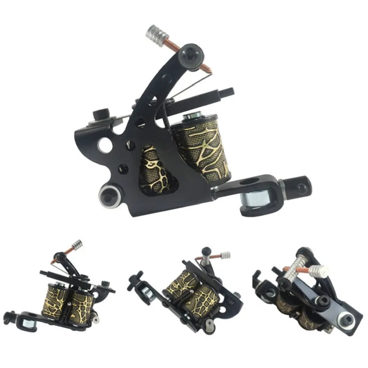 Pro Complete Tättooed Kit - Tättooed Machines Gun with Coil Gun Pigment Colors Ink Tättooing Set Power Supply Grip for Beginners & Tättooed Aritsts