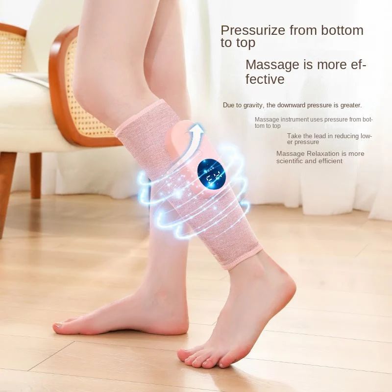 Leg Massager, Leg Compression Massager for Circulation and Swelling, 3 Modes and 3 intensities of Leg Massager with Heat and air Compression for Legs Tired and Legs Pain Relief. (Single)