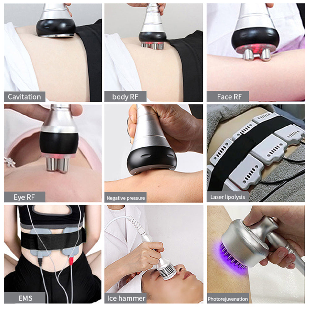 6 in 1 Body Cvitation Machine for Fat Removál - Professonal 40K Ultras Cavitaion Machine Skin Tightening Body'Slim for Home/Spa Use
