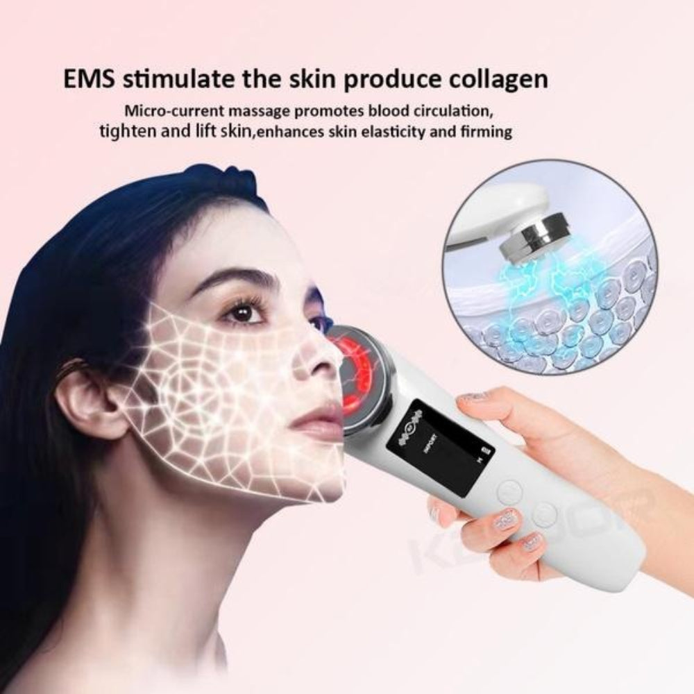Face Lifting Device EMS Skin Rejuvenation Radio Frequency Womens Skin Care Wrinkle Removal Anti-Aging Beauty Massager 5 Modes Light Therapy Beauty Device