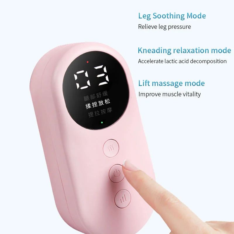Leg Massager, Leg Compression Massager for Circulation and Swelling, 3 Modes and 3 intensities of Leg Massager with Heat and air Compression for Legs Tired and Legs Pain Relief. (Single)