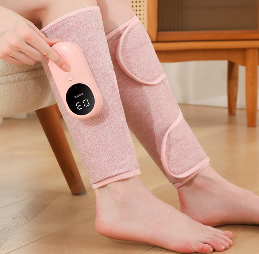 Leg Massager, Leg Compression Massager for Circulation and Swelling, 3 Modes and 3 intensities of Leg Massager with Heat and air Compression for Legs Tired and Legs Pain Relief. (A Pair)