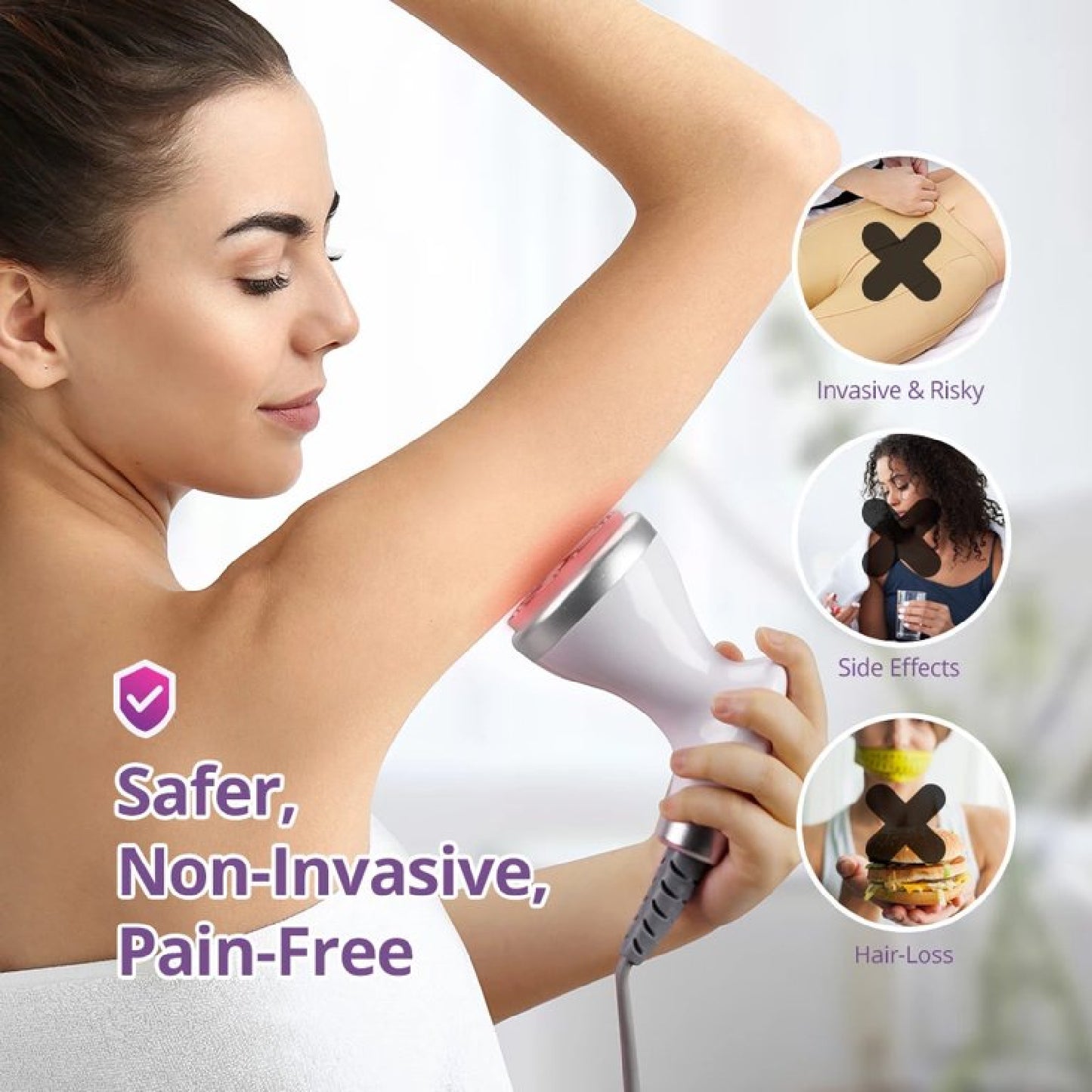 S-Shope 6 in 1 Slimming Body Massage Machine Cavitation Multipolar RF Weight Loss Skin Tighten Cellulite Elimination Massage