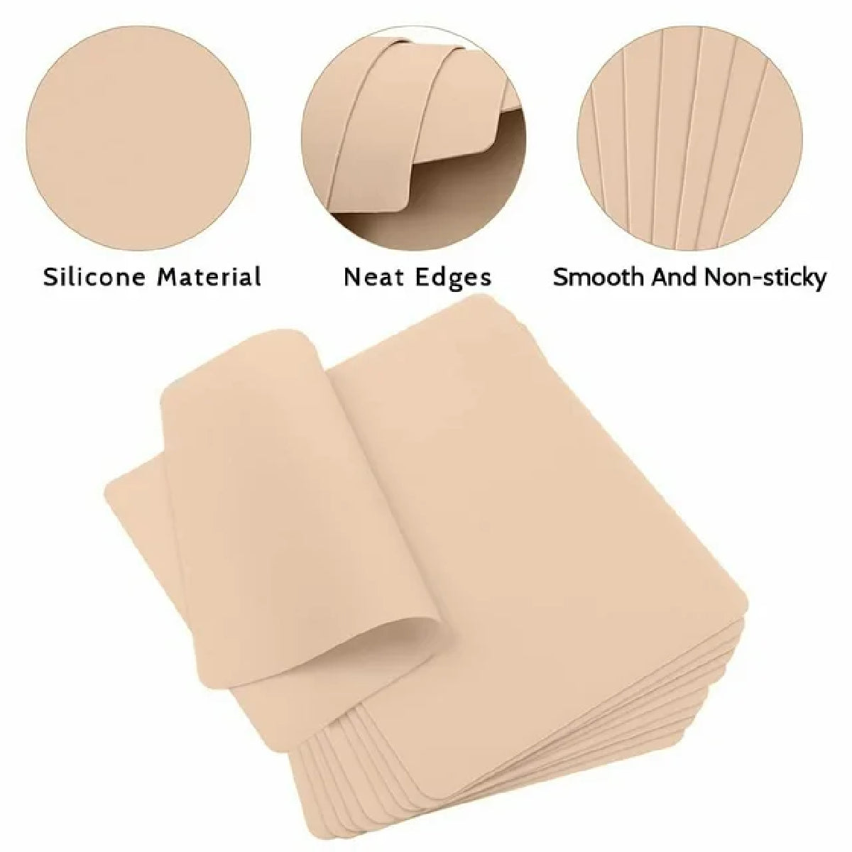 Ouwald Blank Tattoo Practice Skin, 10Pcs Double-Sided Fake Skin Soft Silicone Pads 5.9 x 7.9 inch Professional Tattoo Practice Skin Exercise Suitable for Tattoo Artists and Beginners