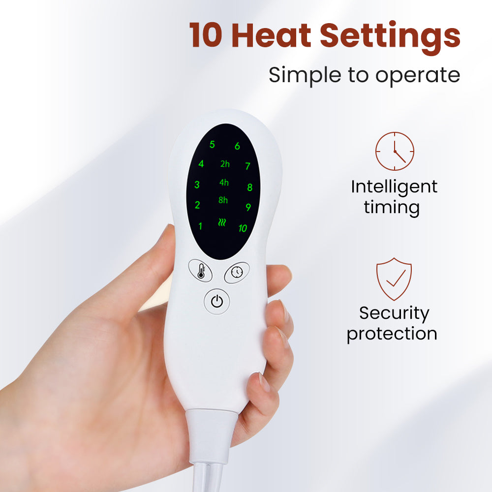 OUWALD Massage Table Warmer Heating Pad Pro SPA Massage Bed Heat Blanket with 10 Heat Settings & Digital Timer, Massage Table Heated Pad Overheat Protection, Homeuse Electric Heat Pad, 60" x 32"
