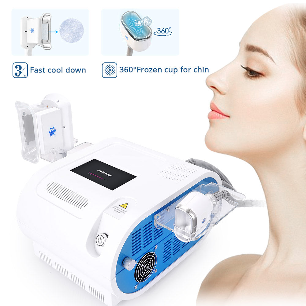 Ouwald 2 Handles Freezing Frozer Body Double Chin Removal Vacuum Slimming Machine