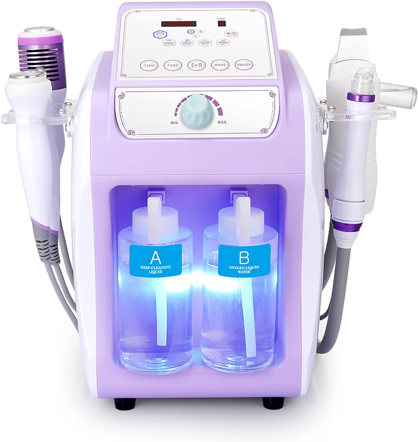 Mieauty Hydro-Facial Machine 6 in 1 Multifunctional Hydrogen Oxygen Facial Hydro Machine Microcurrent Hot Cold Skin Care Hydro-Dermabrasion Facial Microdermabrasion Beauty Machine Blackhead Remove