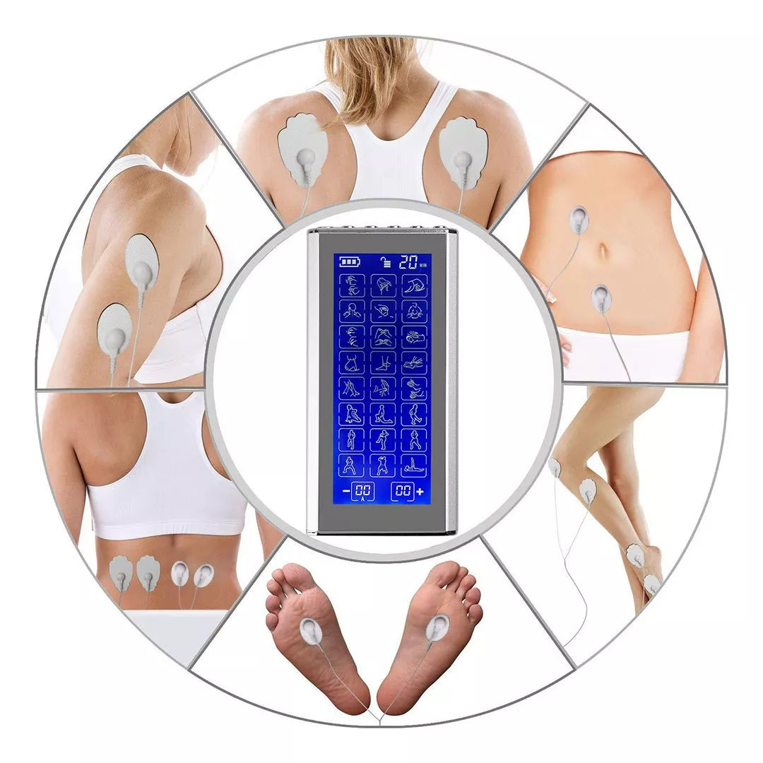 Mieauty TENS Unit Rechargeable Muscle Stimulator EMS Dual Channel with 10 Reusable Electrode Pads 36 Modes for Back Neck Pain Muscle Therapy Pain Management Pulse Massager