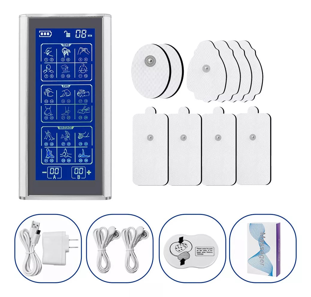 Mieauty TENS Unit Rechargeable Muscle Stimulator EMS Dual Channel with 10 Reusable Electrode Pads 36 Modes for Back Neck Pain Muscle Therapy Pain Management Pulse Massager