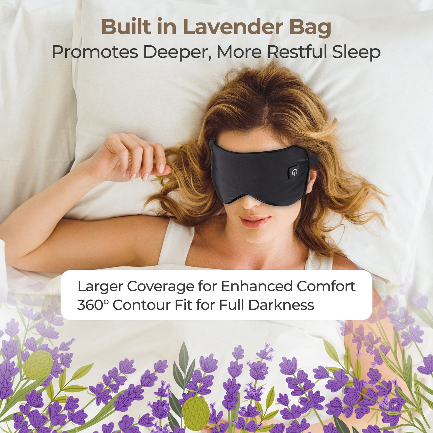 Ouwald Cordless Heated Eye Mask for Dry Eyes, Blepharitis, Stye Relax Eye Strain, Electric Warm Eye Mask for Sleeping, Black