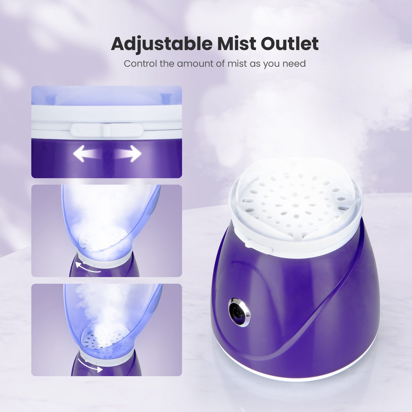 Ouwald Facial Steamer, Nano Ionic Face Steamer for SKin Moisturizing Home Spa with Headband, Face Brush & Blackhead Removal Kit