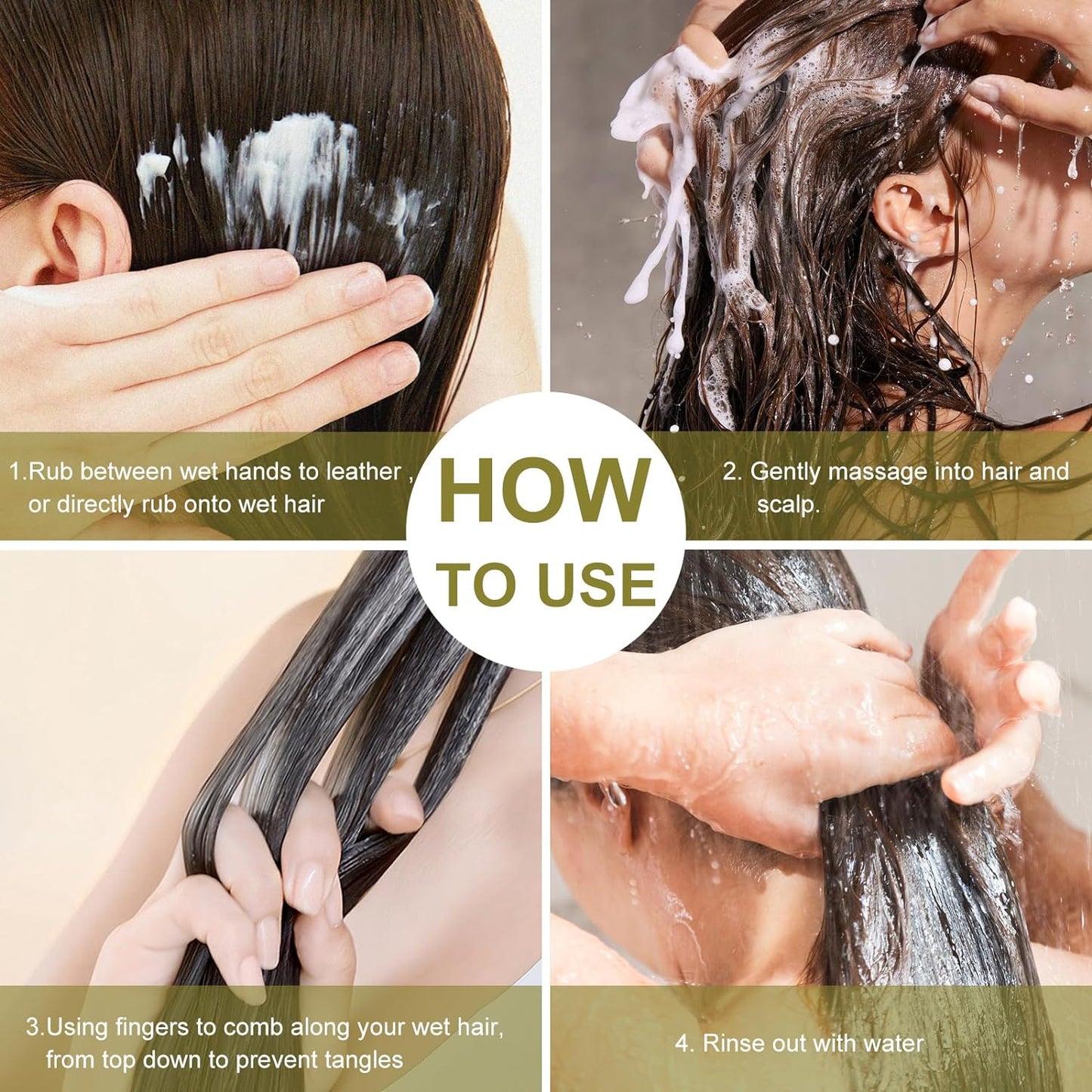 Natural Rice Water Shampoo Bar for Silky Hair Growth, Essence Hair Growth and Darkening Shampoo Soap, Ideal for the Elderly, Children, Women Hair Care