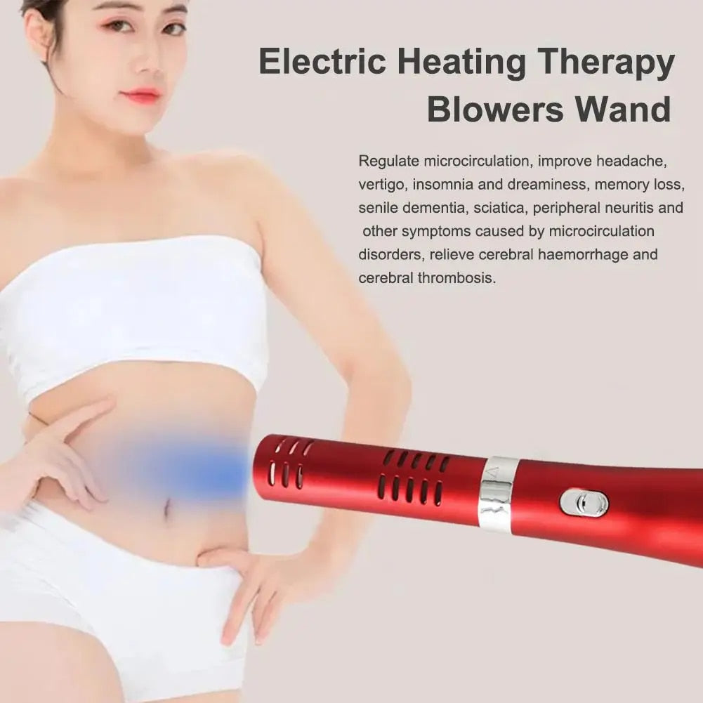 Mieauty Terahertz Therapy Devices Thz Blower Wand Healthy Physiotherapy Plates Electric Heating Therapy Massage Wand -Red