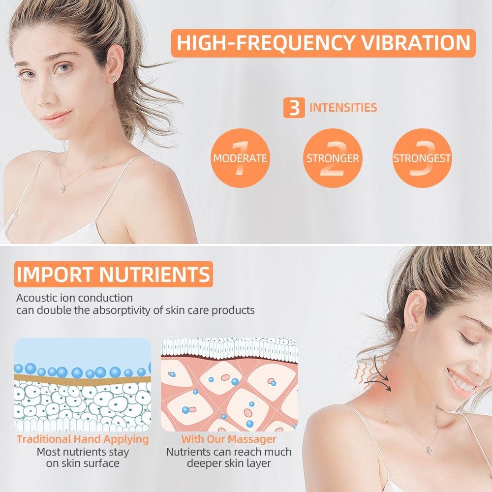 Mieauty Facial Massager for Face Lift Neck Massager, 3 Color LED Face Skin Rejuvenation for Face & Neck Beauty Device Anti Wrinkle Skin Care Tools