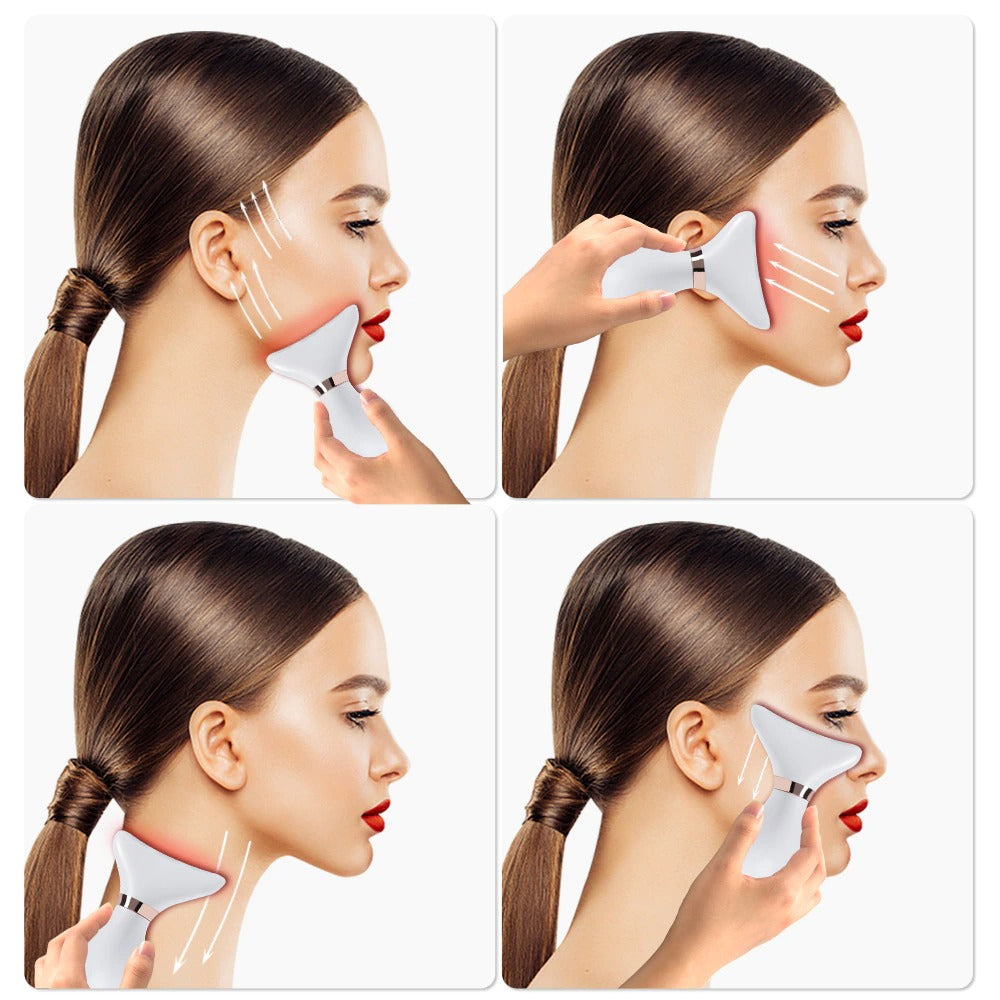 Mieauty Facial Massager for Face Lift Neck Massager, 3 Color LED Face Skin Rejuvenation for Face & Neck Beauty Device Anti Wrinkle Skin Care Tools
