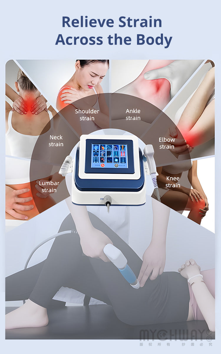 Ouwald Shockwave Therapy Machine With 5 Working Head For Body Pain Relief