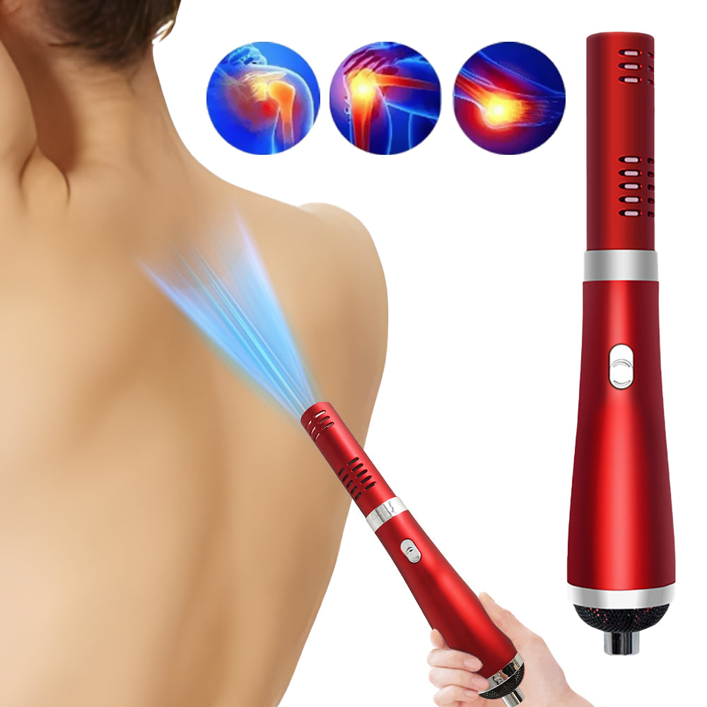 Mieauty Terahertz Therapy Devices Thz Blower Wand Healthy Physiotherapy Plates Electric Heating Therapy Massage Wand -Red