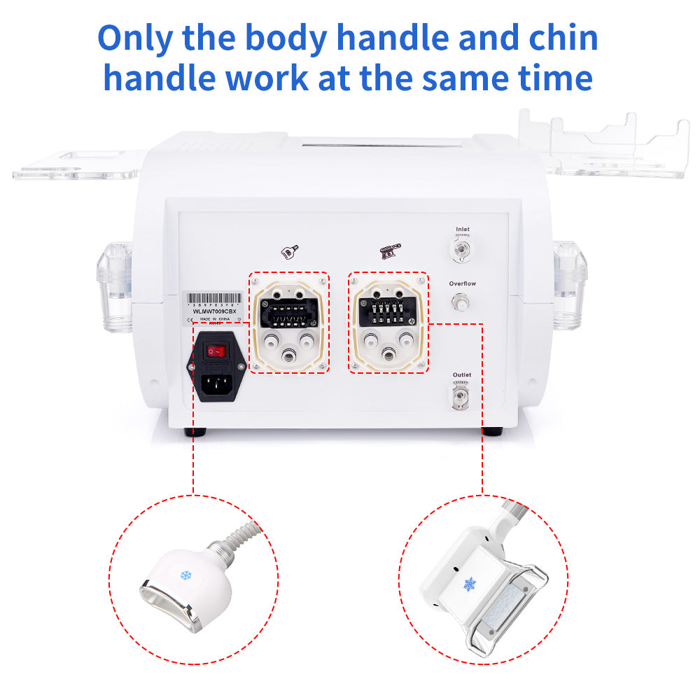 Ouwald 3 Handles Freezing Fat Cool Sculpting Double Chin Removal Slimming Machine Salon Use