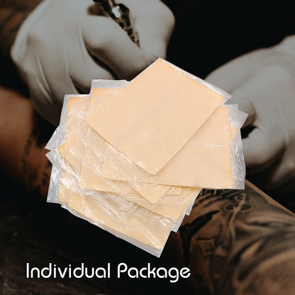 Tattoo Practice Skins with Transfer Paper - Suerbeaty 35Pcs Tattoo Fake Skin and Stencil Paper Kit Includes 25Pcs Tattoo Paper and 10Pcs Double Sided Tattoo Skin Practice for Beginners and Experienced