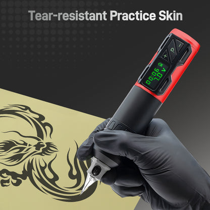 Sextupole Wireless Tättooing Gun, Wireless Tättooed Machine with LED Display, Rechargeable 2000mAh Battery Cordless Tättooing Pen for Artists and Beginners