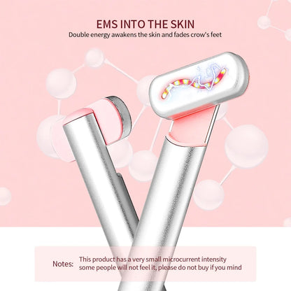 4 in 1 Facial Wand LED Red Light Therapy Wand Facial Massage Tool EMS Face Massager Machine Skin Care Beauty Device For Face Neck