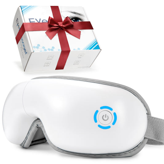 Ouwald Eye Massager with Heat & Bluetooth Music, Rechargeable Vibrating Eye Mask Electric Eye Massager for Eye Relax Reduce Eye Strain Dark Circles Dry Eye Improve Sleep, Gifts for Women Men