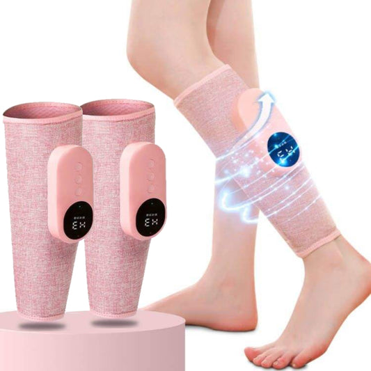 Leg Massager, Leg Compression Massager for Circulation and Swelling, 3 Modes and 3 intensities of Leg Massager with Heat and air Compression for Legs Tired and Legs Pain Relief. (A Pair)