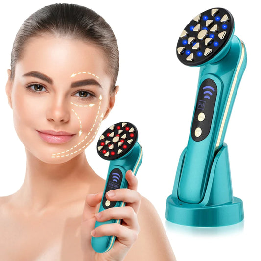 Homeuse Beauty Facial Skin Care Machine 5 Colors Facial LED Face Lifting Anti-Aging Skin Rejuvenation Device Skin Tighten Microcurrent EMS RF Machine