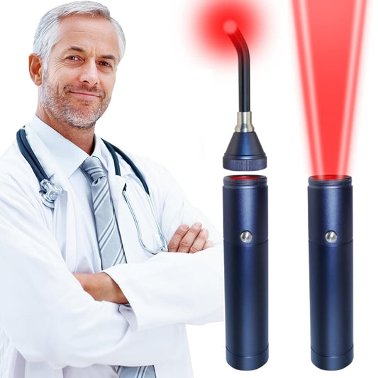 Mieauty Red Light Therapy Device, Cold Sore Canker Sore Treatment Device, Infrared Light Therapy Wand for Lips Mouth Nose Ear Knee Feet Hands Joint Muscle Nerve Pain Relief with Removable Tip