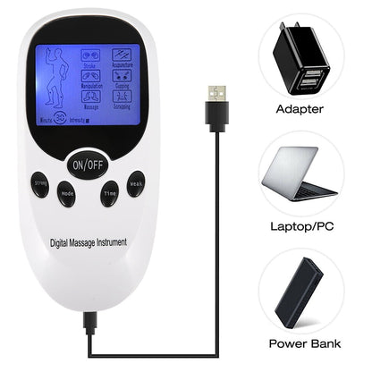 Mieauty TENS Unit Muscle Stimulator Dual Channel Electrical Massager Pulse Muscle Stimulator for Back Neck Pain Muscle Therapy