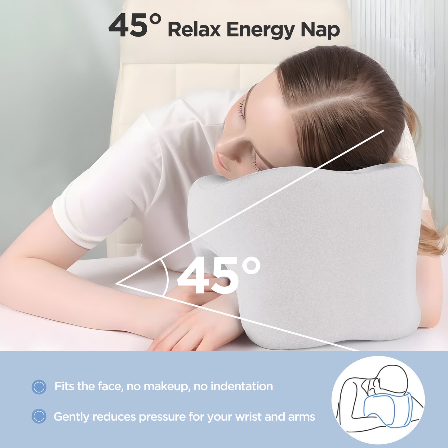 Ouwald Travel Pillow, Memory Foam Travel Neck Pillow, 360° Head & Neck Support Neck Pillow for Traveling, Car, Home, Airplane Pillow Sleeping, Grey