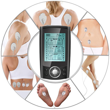 36 Modes TENS Unit Muscle Stimulator EMS Dual Channel Pulse Physiotherapy Instrument with 6 Reusable Electrode Pads, Electrostimulator Meridian Massager for Back Neck Pain Muscle Therapy