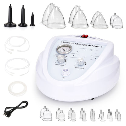 Mieauty Vacuum Cupping Therapy Sets with 30 Cups and 3 Pumps, Adjustable Suction and 6 Modes Vacuum Therapy Machines