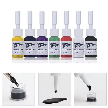 Pro Complete Tättooed Kit - Two Tättooing Machines Gun with Power Supply, Color Inks ,10pcs Nedles Grips Tips Practice Skins - Tättooed Machines Set for Beginners & Tättooed Aritsts