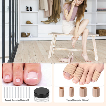 Ouwald Ingrown Toenail Treatment Tools, 84PCS Ingrown Toenail Removal Kit, Ingrown Toenail Corrector, Feet Nail Lift Pedicure Tool