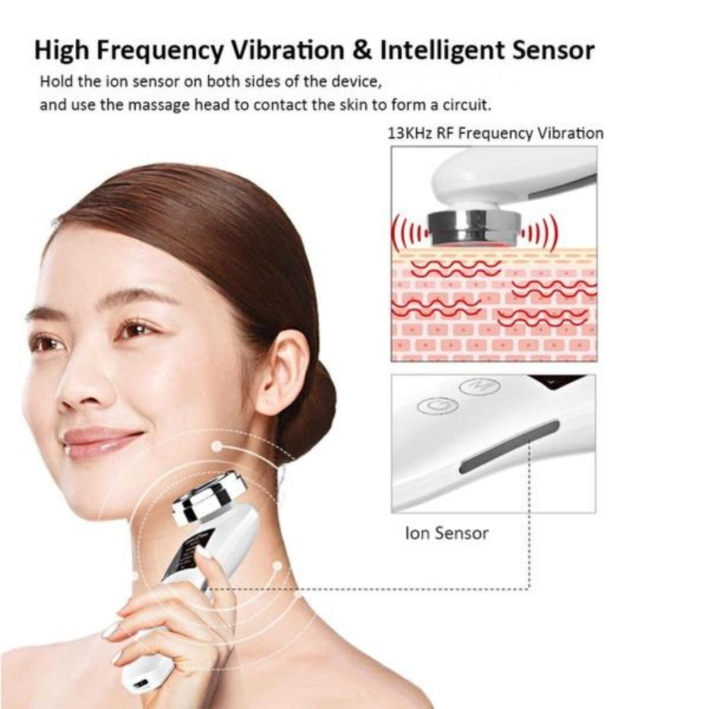 Face Lifting Device EMS Skin Rejuvenation Radio Frequency Womens Skin Care Wrinkle Removal Anti-Aging Beauty Massager 5 Modes Light Therapy Beauty Device