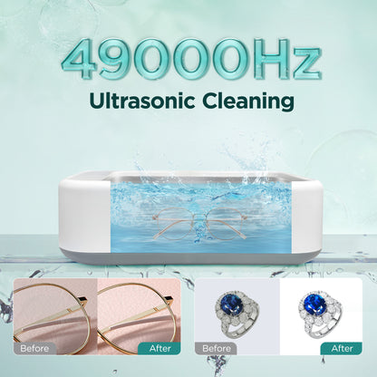 Ouwald Ultrasonic Jewelry Cleaner, 640ml Ultrasonic Cleaner, 49kHz Ultrasonic Cleaner Machine for Jewelry, Glasses, Rings, Watches & More