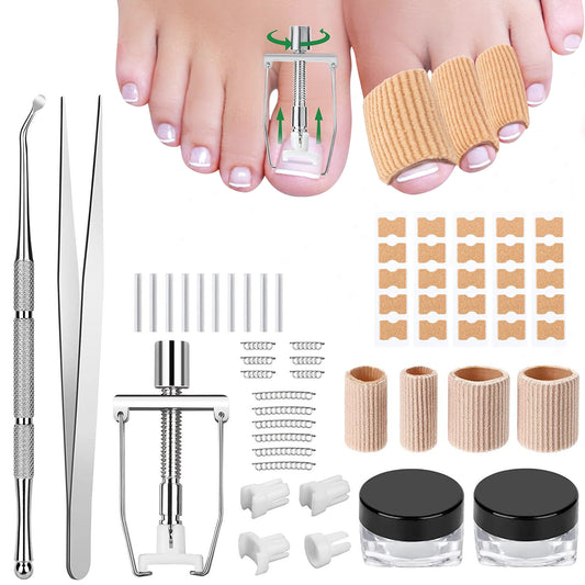 Ouwald Ingrown Toenail Treatment Tools, 84PCS Ingrown Toenail Removal Kit, Ingrown Toenail Corrector, Feet Nail Lift Pedicure Tool